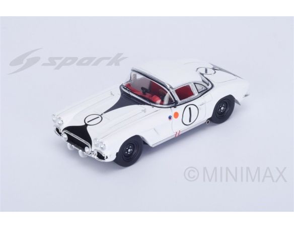 Spark Model S4709 CHEVROLET CORVETTE C1 RETIRED LM 1962 T.SETTEMBER-J.TURNER 1:43 Modellino