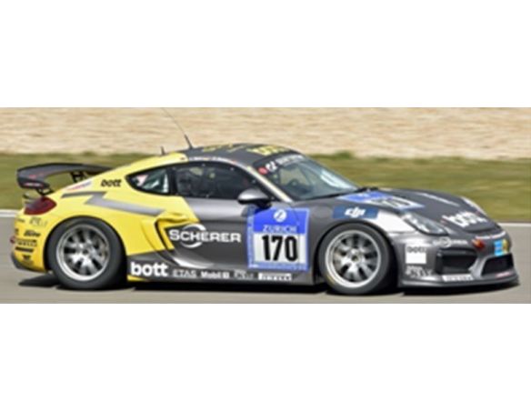 Spark Model SG258 PORSCHE CAYMAN GT4 N.170 24 H NURBURGRING 2016 BREUER-GEBHARDT 1:43 Modellino
