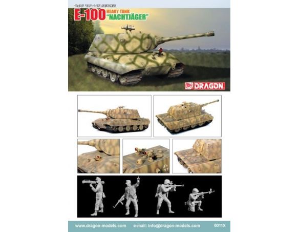 Dragon D6011 GERMAN TANK E 100 KIT 1:35 Modellino