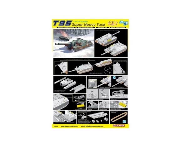 Dragon D6825 T95 SUPER HEAVY TANK 2 IN 1 KIT 1:35 Modellino