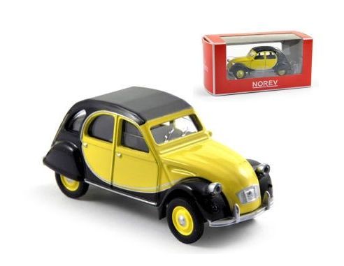 Norev NV310506 CITROEN 2CV CHARLESTON 1982 BLACK/YELLOW 1:64 Modellino