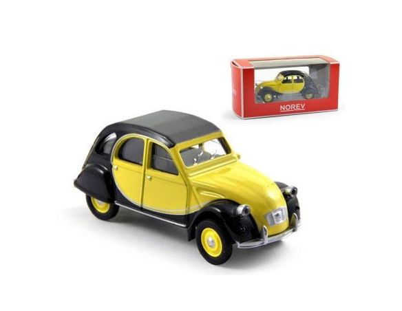 Norev NV310506 CITROEN 2CV CHARLESTON 1982 BLACK/YELLOW 1:64 Modellino