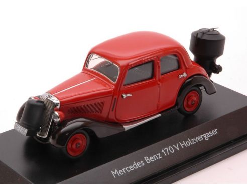 Schuco SH2466 MERCEDES 170V 1939 WITH GASIFER RED 1:43 Modellino