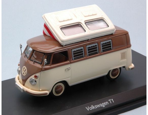Schuco SH3697 VW T1c CAMPINGBUS 1965 BROWN/BEIGE 1:43 Modellino