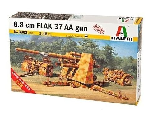 Italeri IT6602 8.8 Cmflak 37 AA Gun Kit 1:48 Modellino