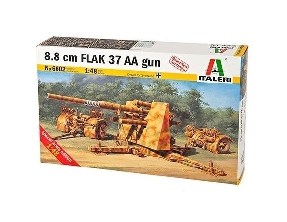 Italeri IT6602 8.8 Cmflak 37 AA Gun Kit 1:48 Modellino