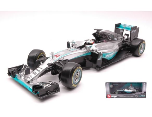 BBURAGO BU18001H MERCEDES AMG PETRONAS W07 HYBRID L.HAMILTON 2016 N.44 1:18 Modellino