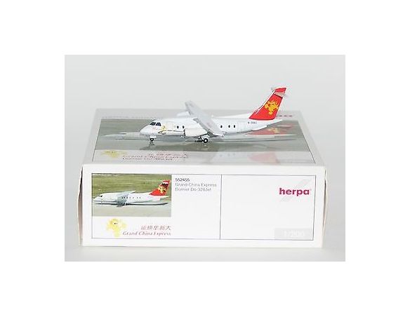 HERPA AEREO 552455 GRAN CHINA EXPRESS DORNIER DO-328 JET 1/200 Modellino
