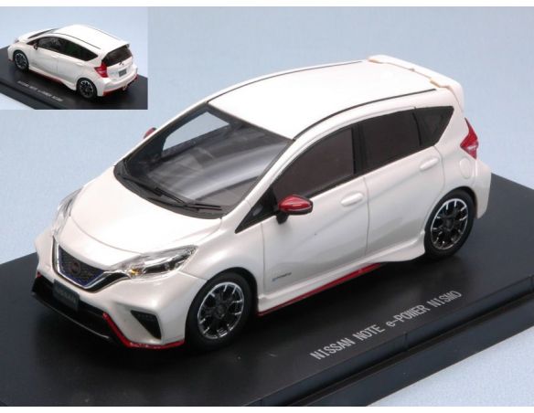 Ebbro EB45438 NISSAN NOTE e-POWER NISMO 2015 BRILLANT WHITE PEARL (RESIN) 1:43 Modellino