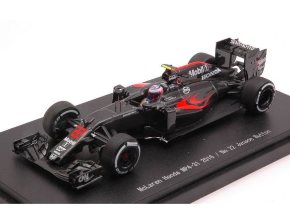 Ebbro EB45487 MC LAREN HONDA MP4-31 JENSON BUTTON 2016 N.22 1:43 Modellino