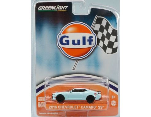 Greenlight GREEN51059 CHEVROLET CAMARO SS 2016 GULF OIL 1:64 Modellino