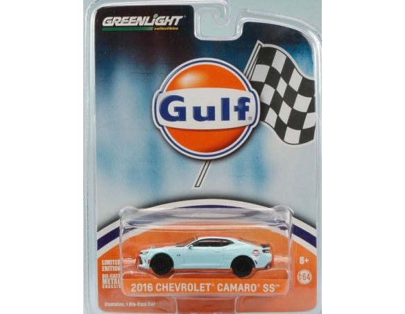 Greenlight GREEN51059 CHEVROLET CAMARO SS 2016 GULF OIL 1:64 Modellino