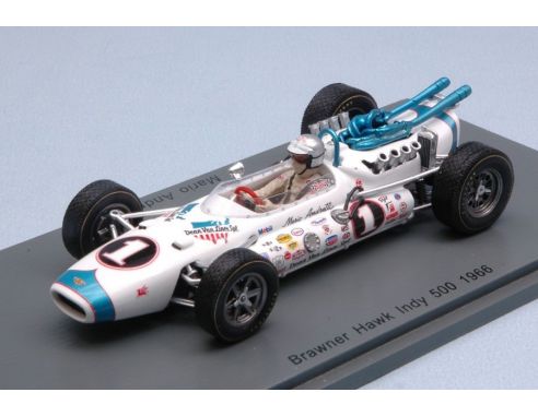 Spark Model S4246 BRAWNER HAWK N.1 18th INDY 500 1966 M.ANDRETTI 1:43 Modellino