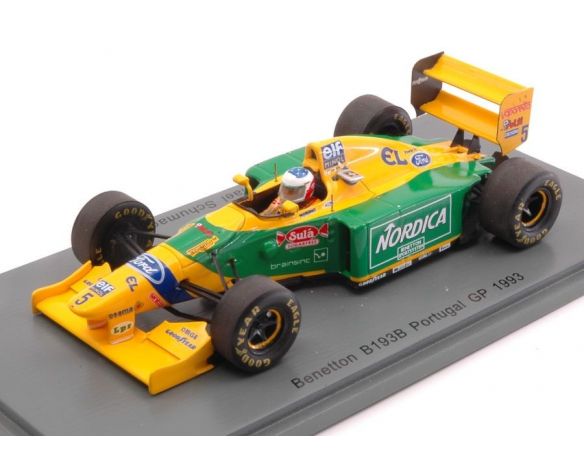 Spark Model S4774 BENETTON B193B M.SCHUMACHER 1993 N.5 WINNER PORTUGUESE GP 1:43 Modellino