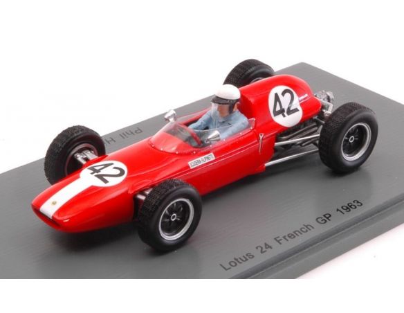 Spark Model S4822 LOTUS 24 P.HILL 1963 N.42 NC FRENCH GP 1:43 Modellino