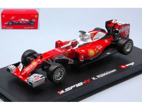 Bburago BU36804R FERRARI SF16-H F1 K.RAIKKONEN 2016 N.7 1:43 Modellino