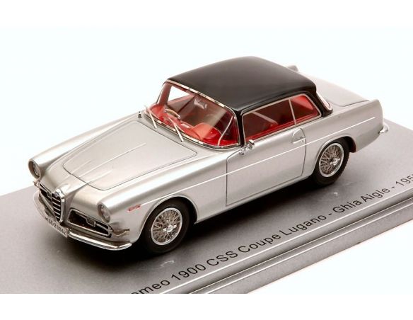 Kess Model KS43000213 ALFA ROMEO 1900 CSS COUPE' LUGANO GHIA AIGLE 1957 SILVER/BLACK 1:43 Modellino