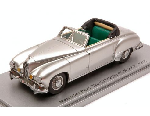 Kess Model KS43037000 MERCEDES 320 (W142) BY WENDLER CABRIO OPEN 1940 SILVER LIM.250 1:43 Modellino