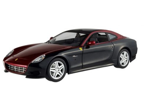 Hot Wheels Elite P9918 FERRARI 612 SESSANTA NERA/BORDEAUX 2007 1:18 DANNEGGIATO Modellino