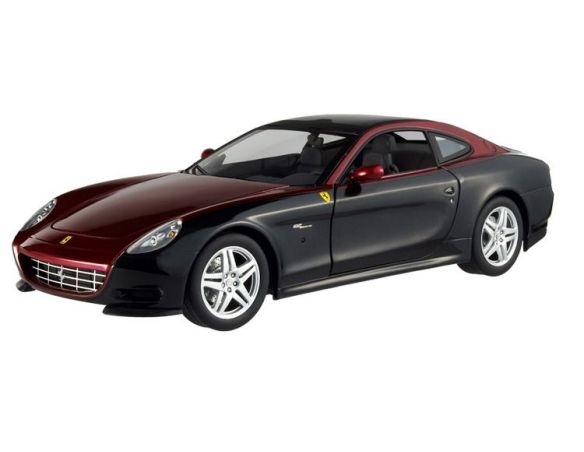 Hot Wheels Elite P9918 FERRARI 612 SESSANTA NERA/BORDEAUX 2007 1:18 DANNEGGIATO Modellino