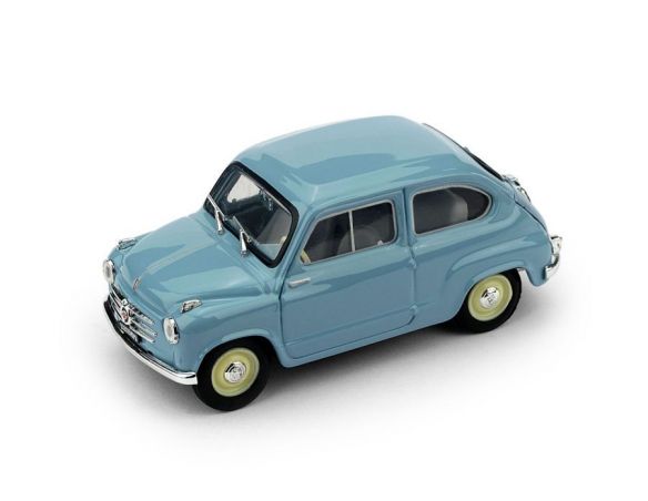 Brumm BM0247-04 FIAT 600 1a SERIE 1955 AZZURRO CENERE UPD 1:43 Modellino