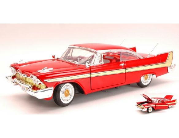 Motormax MTM73115R PLYMOUTH FURY 1958 RED 1:18 Modellino