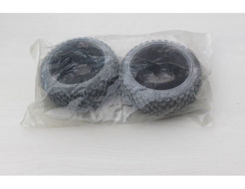 Coppia di Gomme Strada / Enduro per Buggy Auto 1:8  colore grigio Ricambi Accessori Modellino