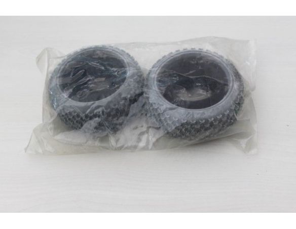 Coppia di Gomme Strada / Enduro per Buggy Auto 1:8  colore grigio Ricambi Accessori Modellino