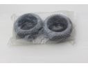 Coppia di Gomme Strada / Enduro per Buggy Auto 1:8  colore grigio Ricambi Accessori Modellino