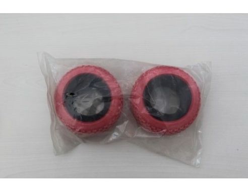 Coppia di Gomme Strada / Enduro per Buggy Auto 1:8  colore rosso Ricambi Accessori Modellino