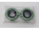 Coppia di Gomme Strada / Enduro per Buggy Auto 1:8  colore verde Ricambi Accessori Modellino