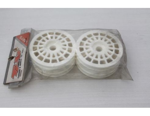 Coppia Cerchi Spare Parts in plastica colore bianco 1:10 Ricambi Accessori Modellino
