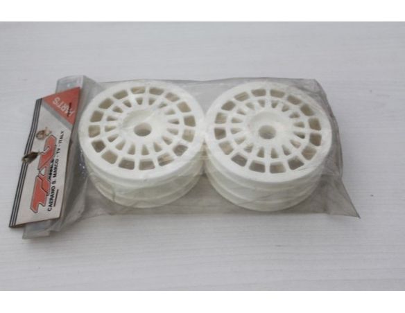 Coppia Cerchi Spare Parts in plastica colore bianco 1:10 Ricambi Accessori Modellino