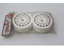Coppia Cerchi Spare Parts in plastica colore bianco 1:10 Ricambi Accessori Modellino