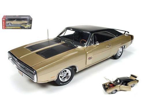 Auto World AMM1077 DODGE CHARGER R/T 1970 50th ANNIVERSARY METALLIC GOLD 1:18 Modellino