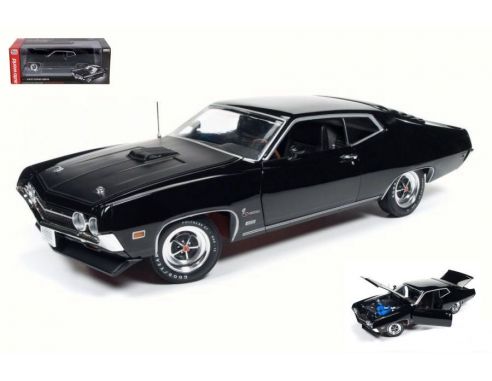 Auto World AMM1085 FORD TORINO COBRA 1970 BLACK 1:18 Modellino
