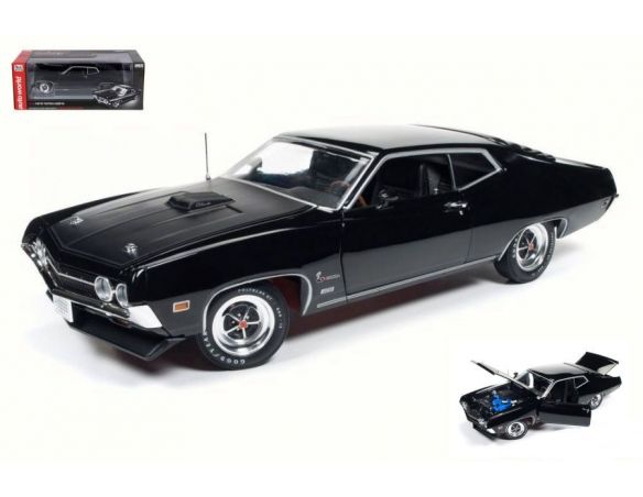 Auto World AMM1085 FORD TORINO COBRA 1970 BLACK 1:18 Modellino