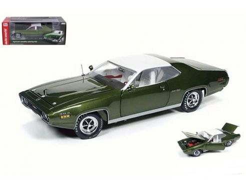 Auto World AMM1092 PLYMOUTH SATTELITE 1971 GREEN 1:18 Modellino