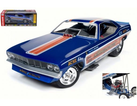 Auto World AW1176 PLYMOUTH CUDA 1971 WHIPPLE & McCULLOUGH FUNNY CAR 1:18 Modellino