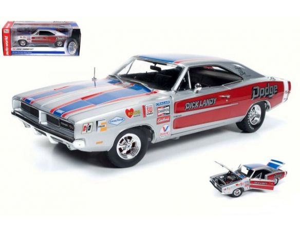 Auto World AW228 DODGE CHARGER R/T 1969 DICK LANDY 1:18 Modellino