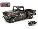 Auto World AWSS115 CHEVY STEPSIDE PICK UP 1955 WISE GUYS GARAGE BLACK 1:18 Modellino