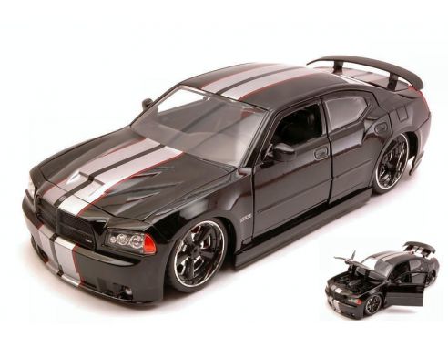 Jada JADA96807BK DODGE CHARGER SRT/8 2006 RIBON 5 BLACK 1:24 Modellino