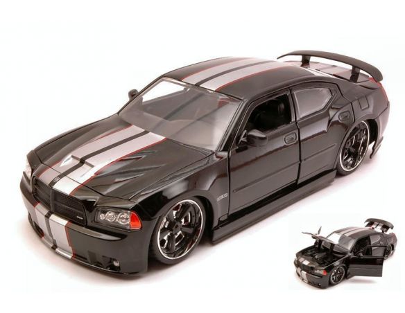 Jada JADA96807BK DODGE CHARGER SRT/8 2006 RIBON 5 BLACK 1:24 Modellino