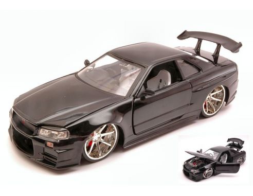 Jada JADA96812BK NISSAN GTR R34 2002 BLACK 1:24 Modellino