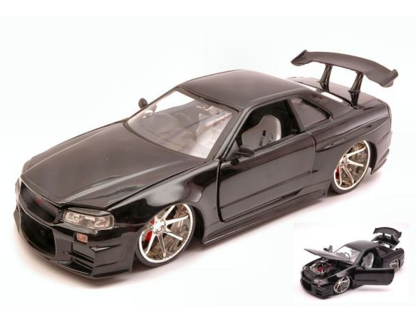 Jada JADA96812BK NISSAN GTR R34 2002 BLACK 1:24 Modellino