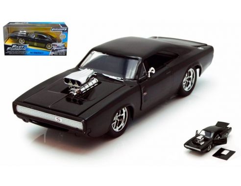 JADA TOYS JADA97059 DOM DODGE CHARGER R/T 1970 FAST & FURIOUS 7 BLACK 1:24 Modellino
