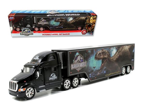 Jada JADA97311 PETERBILT MODEL 387 HAULER JURASSIC WORLD 1:32 Modellino