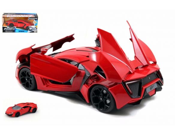 JADA TOYS JADA97377 LYKAN HYPERSPORT FAST & FURIOUS 7 RED 1:24 Modellino