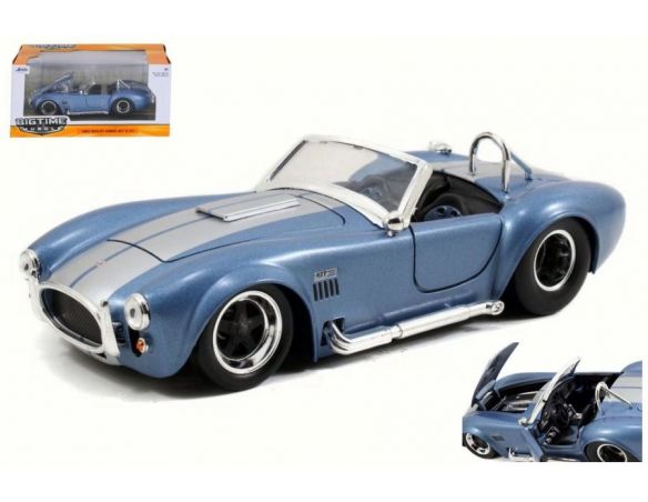 Jada JADA97413 SHELBY COBRA 427 S/C 1965 BLUE/SILVER 1:24 Modellino