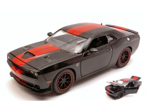 Jada JADA97855 DODGE CHALLENGER SRT 2015 HELLCAT BLACK/RED 1:24 Modellino